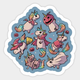 Halloween Unicorns Cute Spooky Magic - Light Sticker